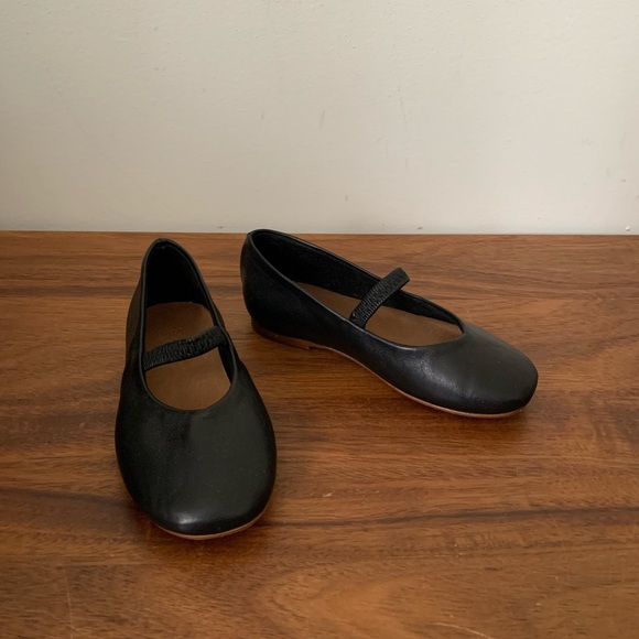 Zara Girls Leather Ballerina Flats 8 - Picture 2 of 5